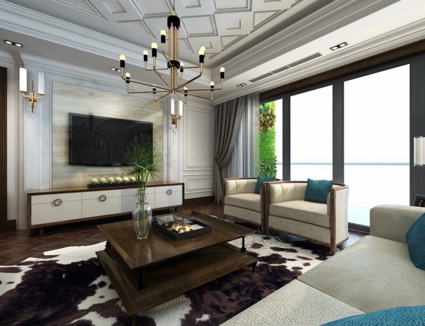 Thiết kế căn hộ chung cư Imperia bằng gỗ óc chó tự nhiên nhà anh Mạnh